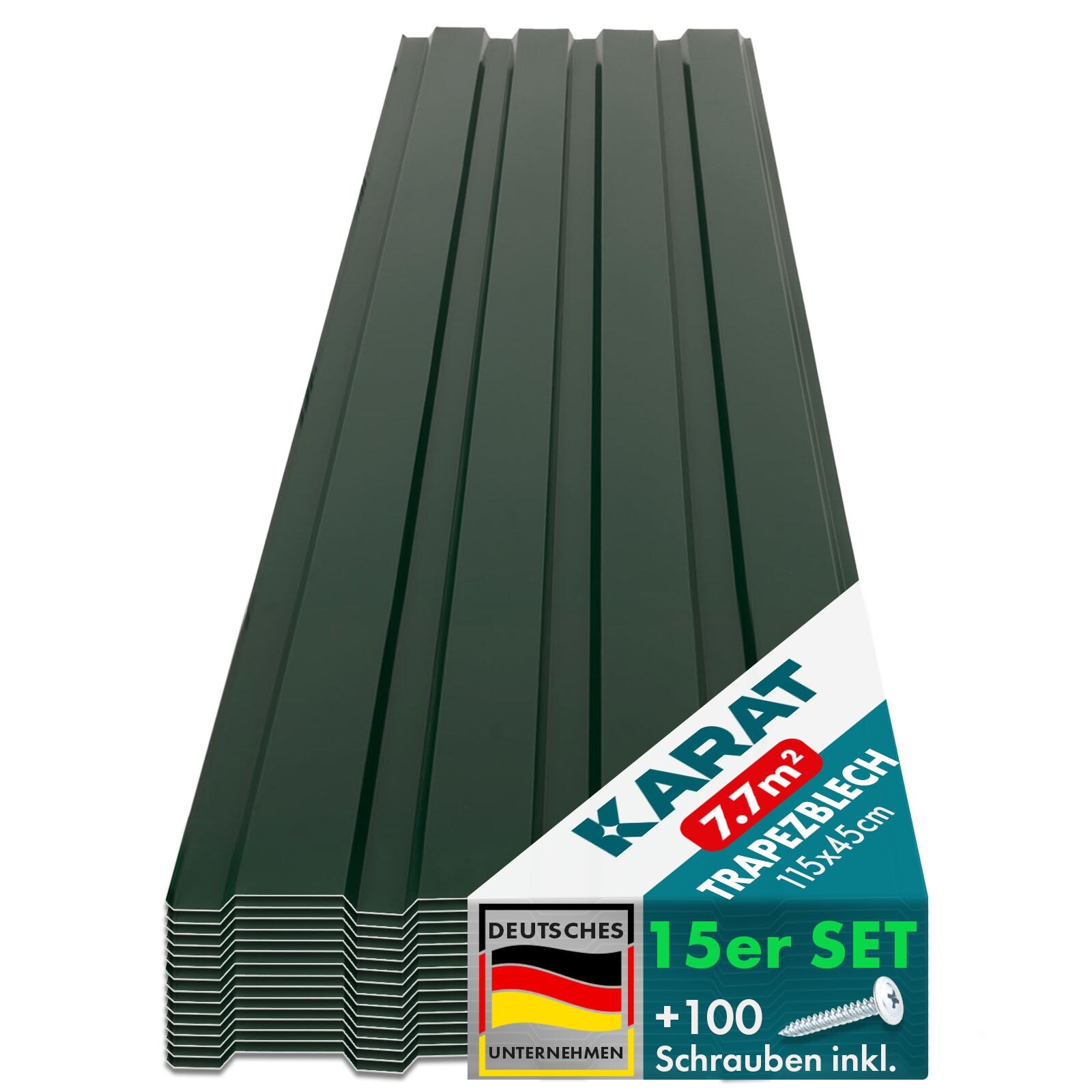 Trapezblech Wand- & Dachverkleidung   Profilblech   Grün