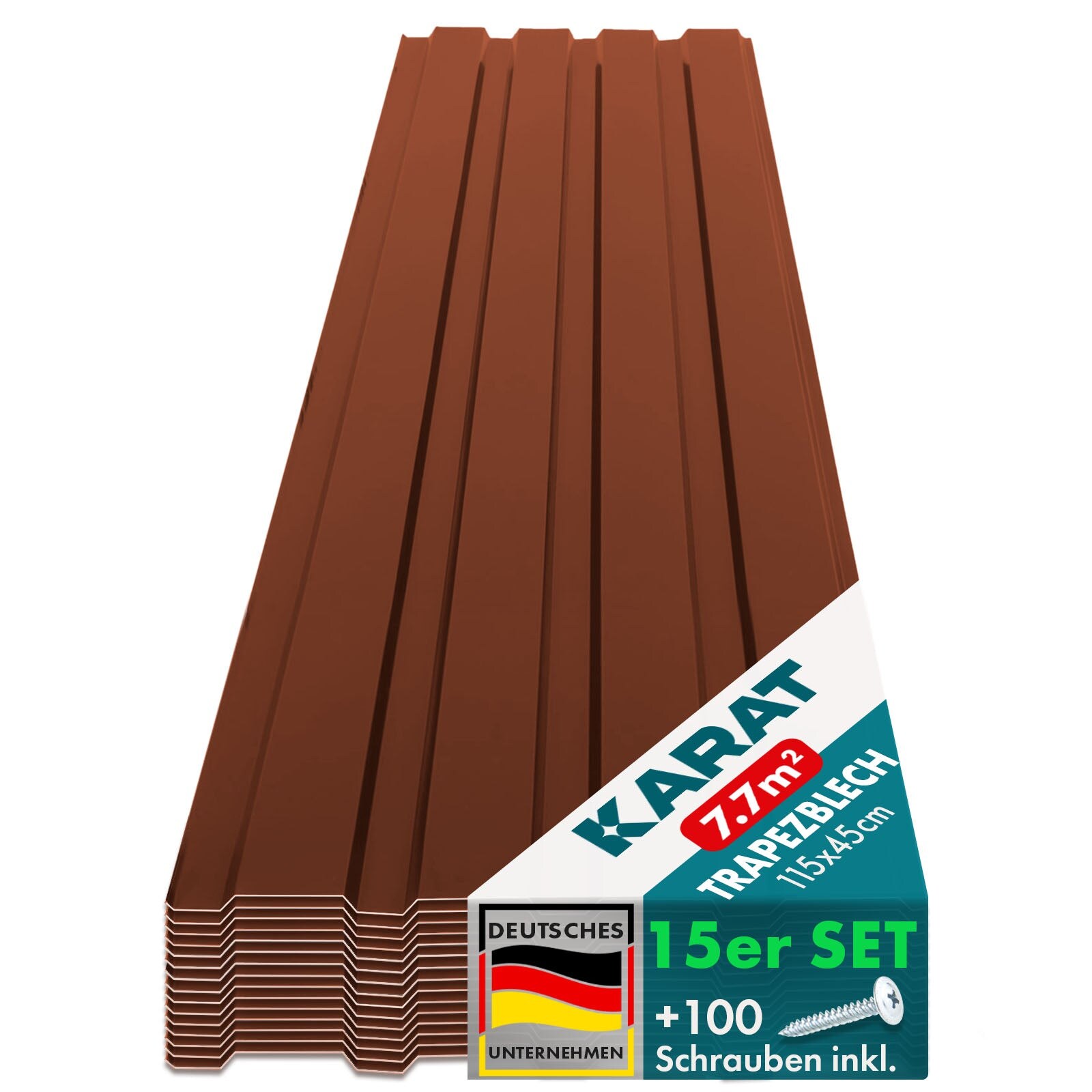 Trapezblech Wand- & Dachverkleidung   Profilblech   Braun