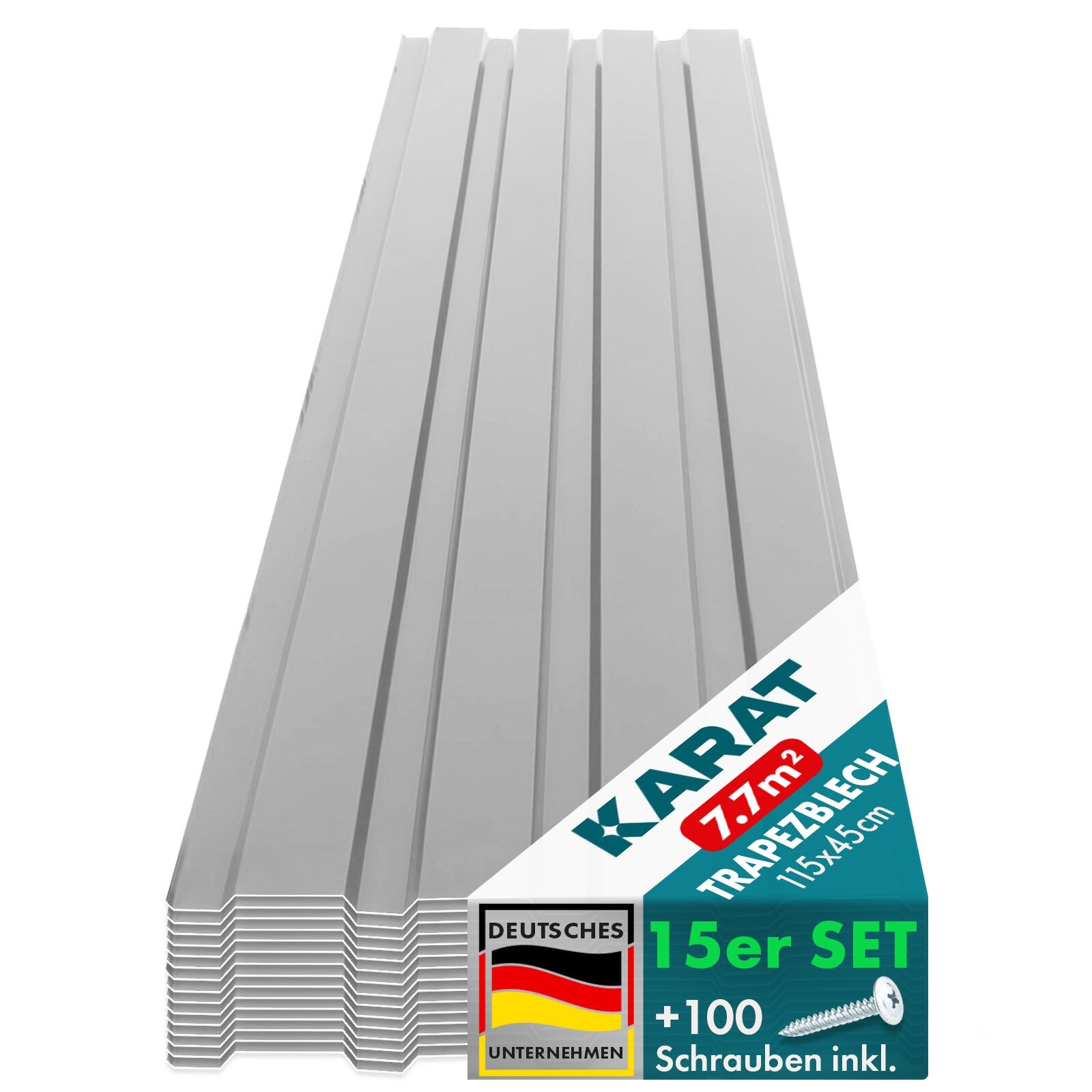 Trapezblech Wand- & Dachverkleidung   Profilblech   Hellgrau