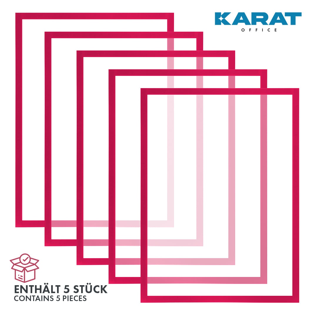 karatoffice Dokumentenhalter | Magnetisch | 5 St&uuml;ck | DINA5 