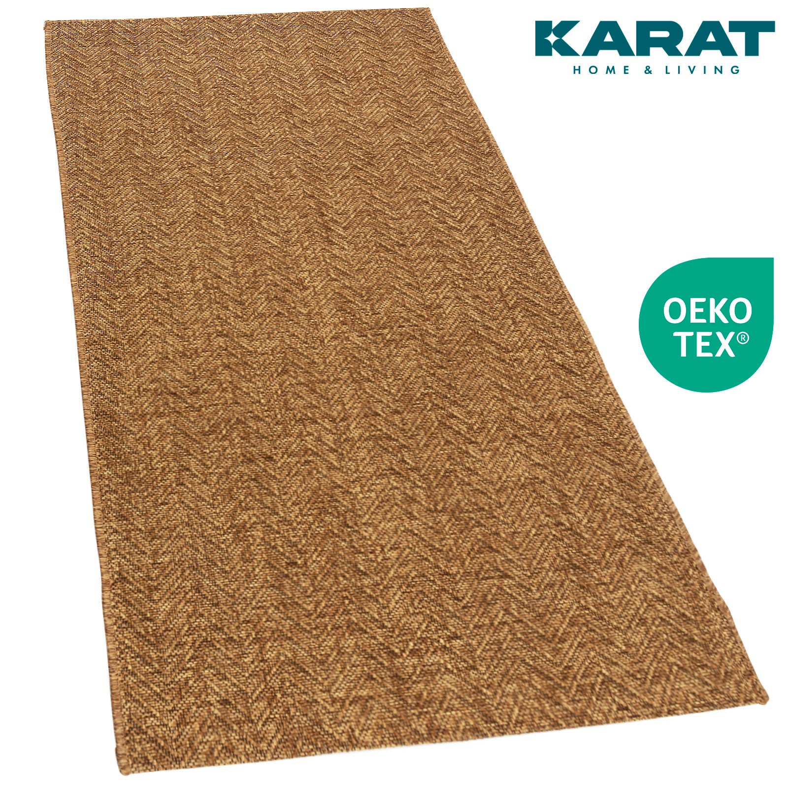 Karat homeliving Karat Wohnteppich | Cheron | Bodenbelag f&uuml;r Flur & Wohnraum | Braun 