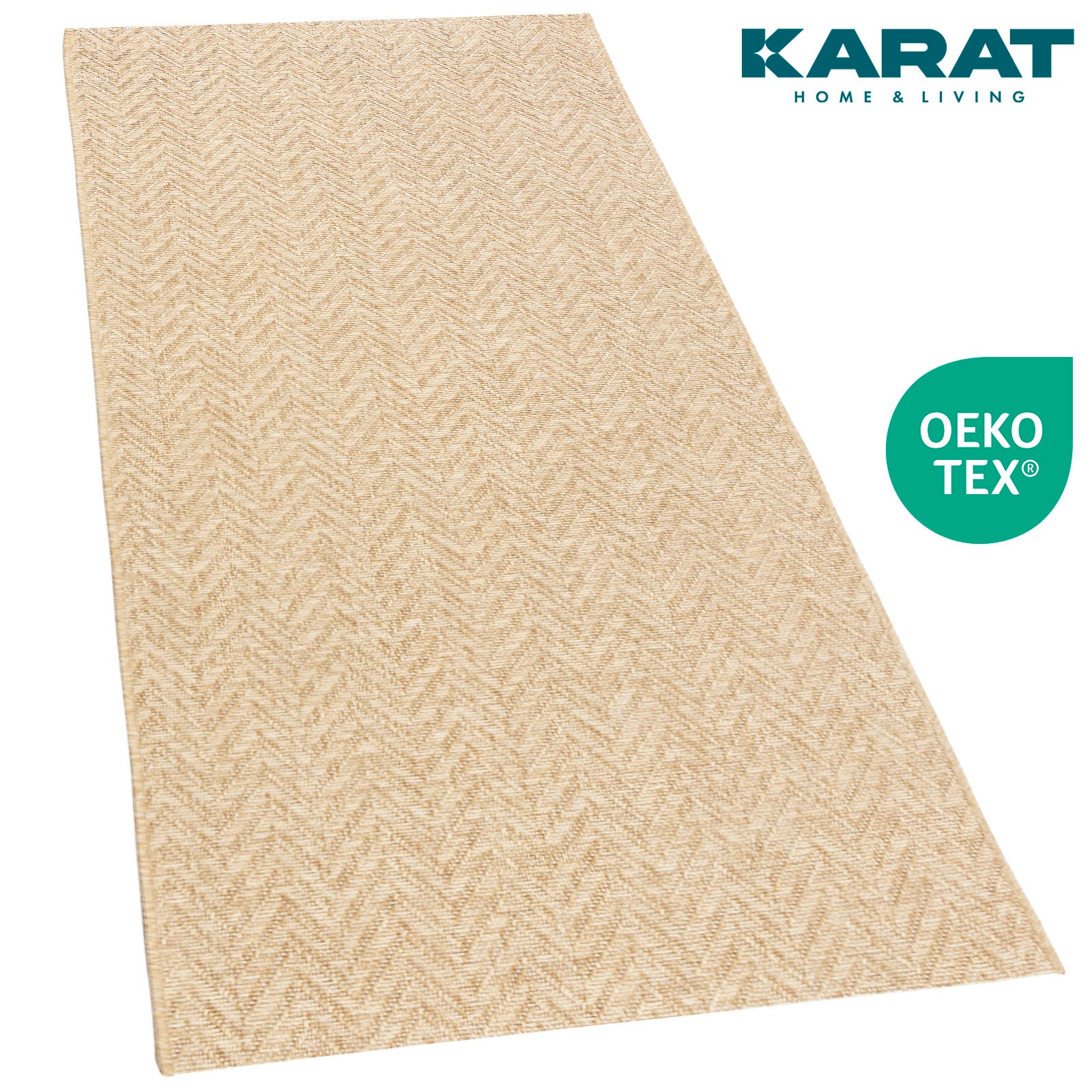 Karat homeliving Karat Wohnteppich | Cheron | Bodenbelag f&uuml;r Flur & Wohnraum | Beige 