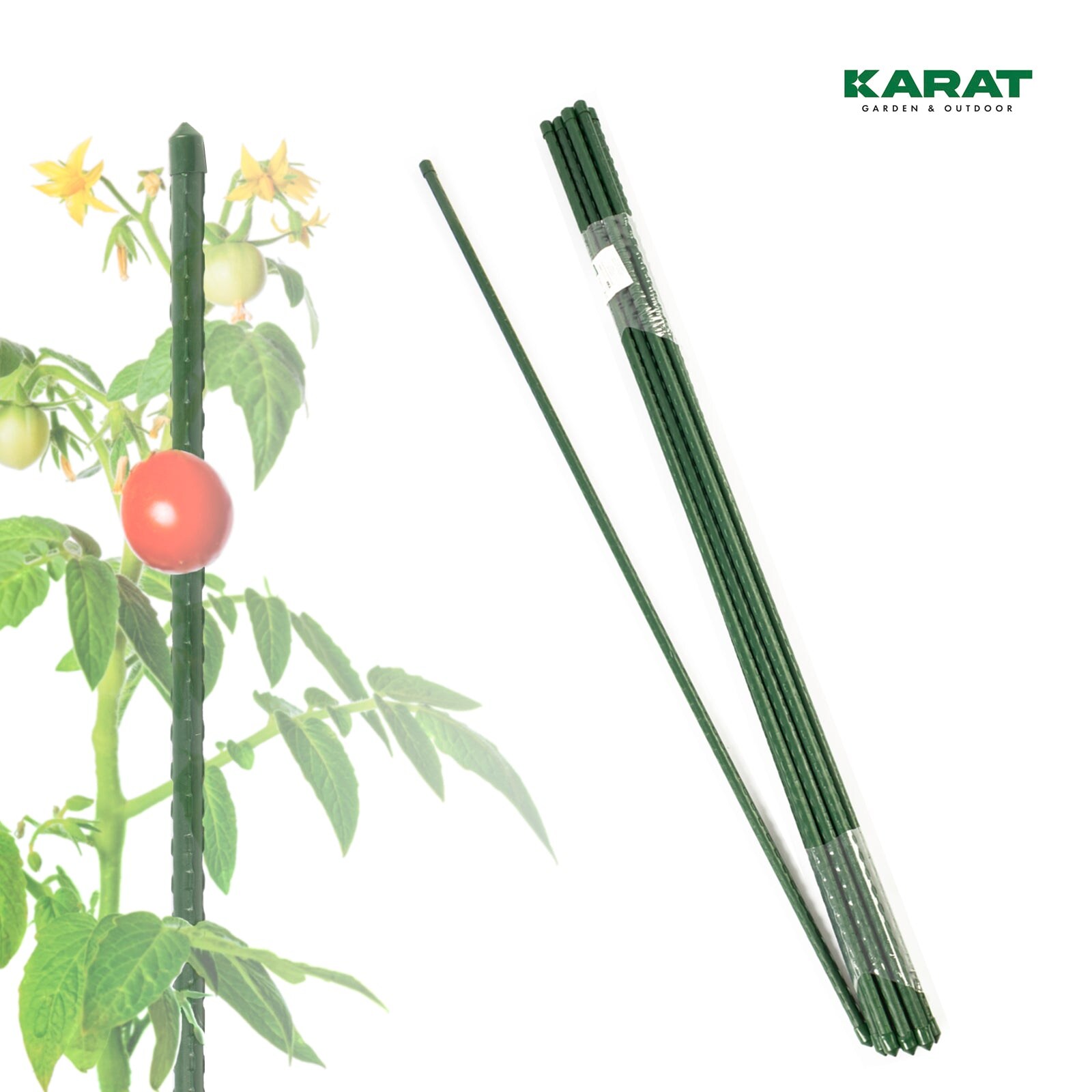 Karat gardenoutdoor Pflanzstab Leah Multifunktionaler Rankstab Aus Stahl und Kunststoff Stärke: 11 mm