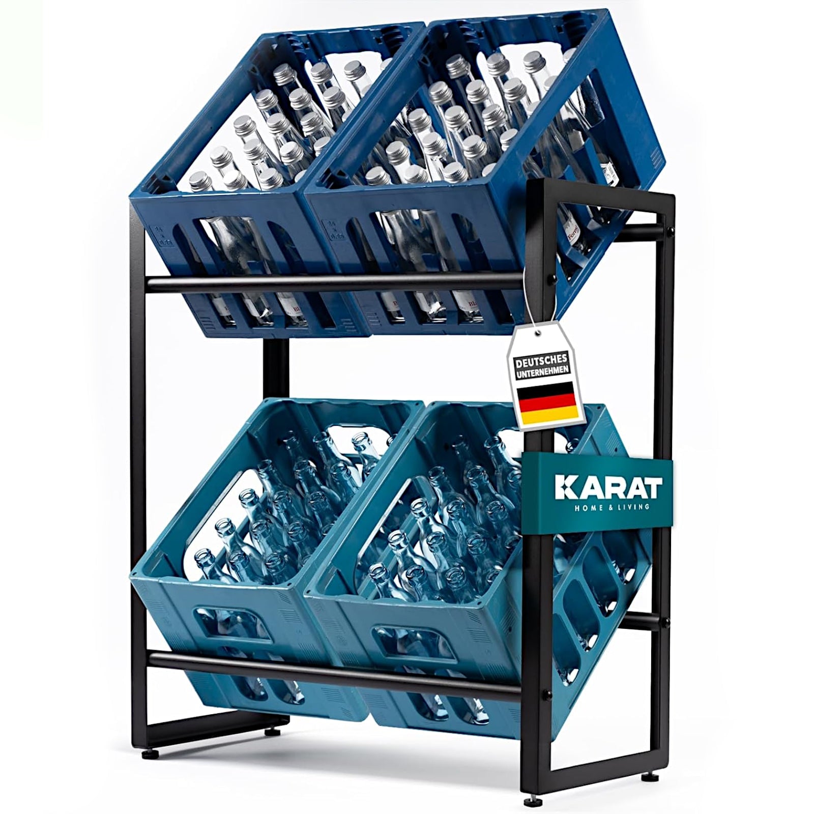 Karat homeliving Flaschenkastenst&auml;nder Kenji | Schwarz 