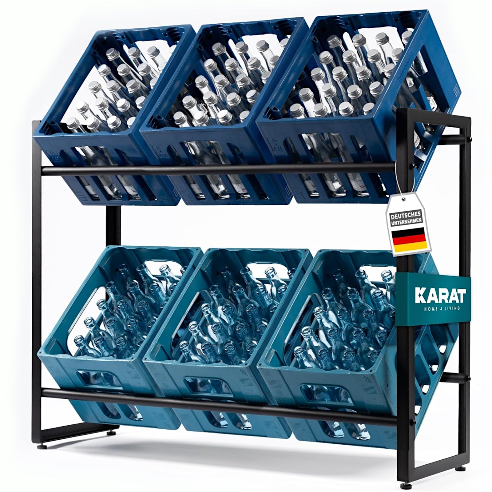 Karat homeliving Flaschenkastenst&auml;nder Kenji | Schwarz 