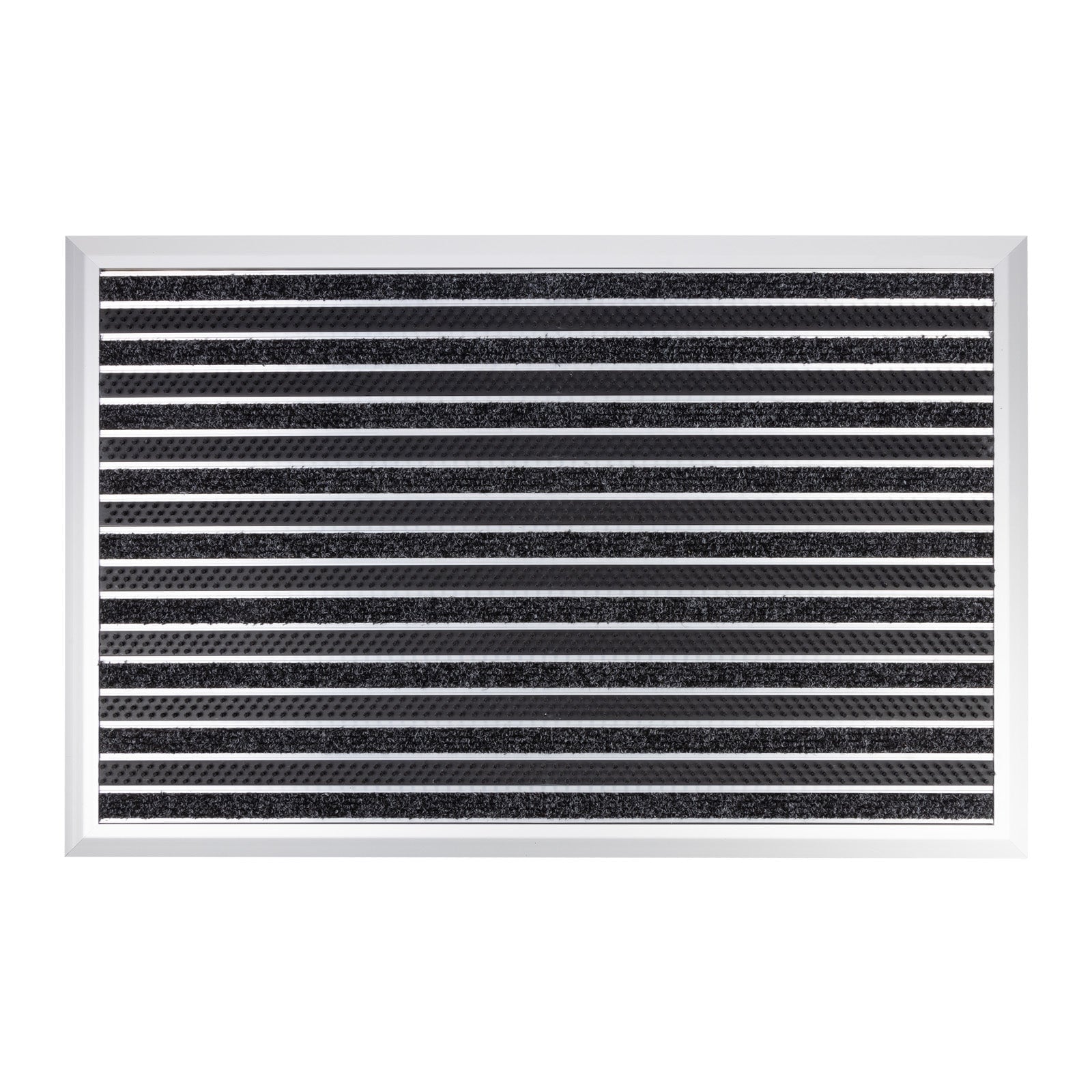 Karat Alu-Fu&szlig;matte Spectral | Textilfaser-Rips + B&uuml;rsten 