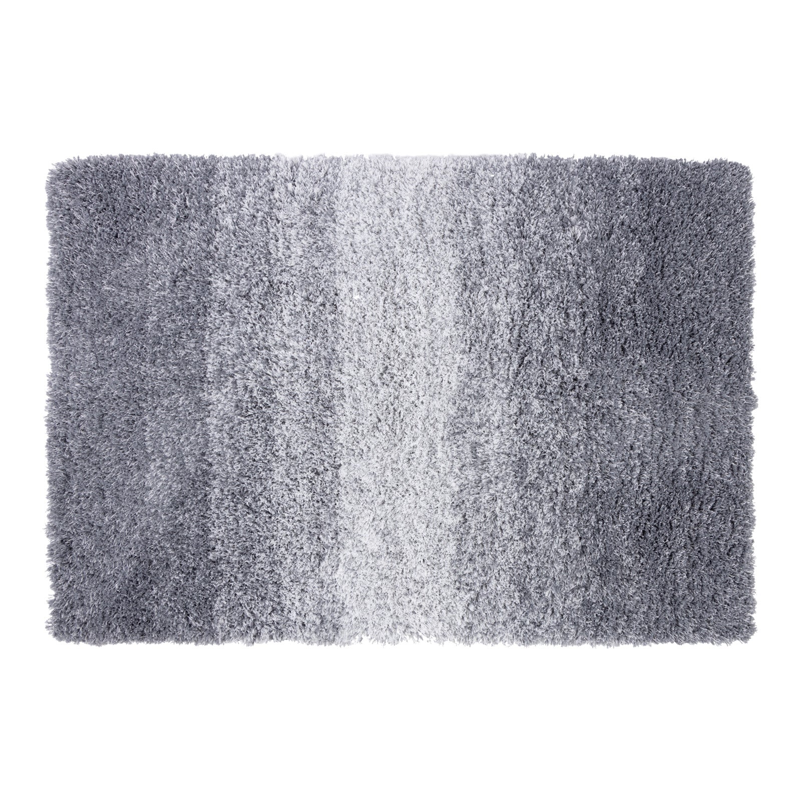 Casa Pura Badteppich Wave | Rutschsicher & schnelltrocknend | Grau/Wei&szlig; 