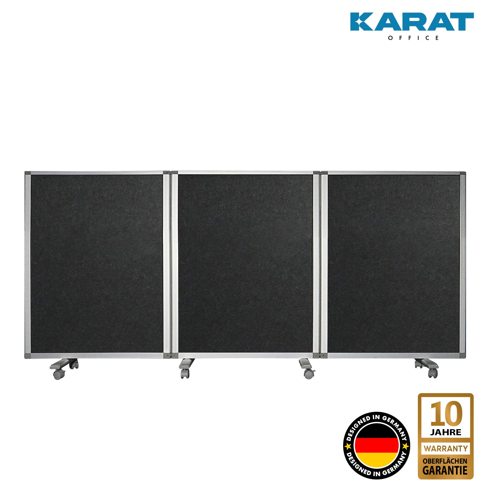 Karat office Doppelseitige Trennwand | 3-teilig | Filz 