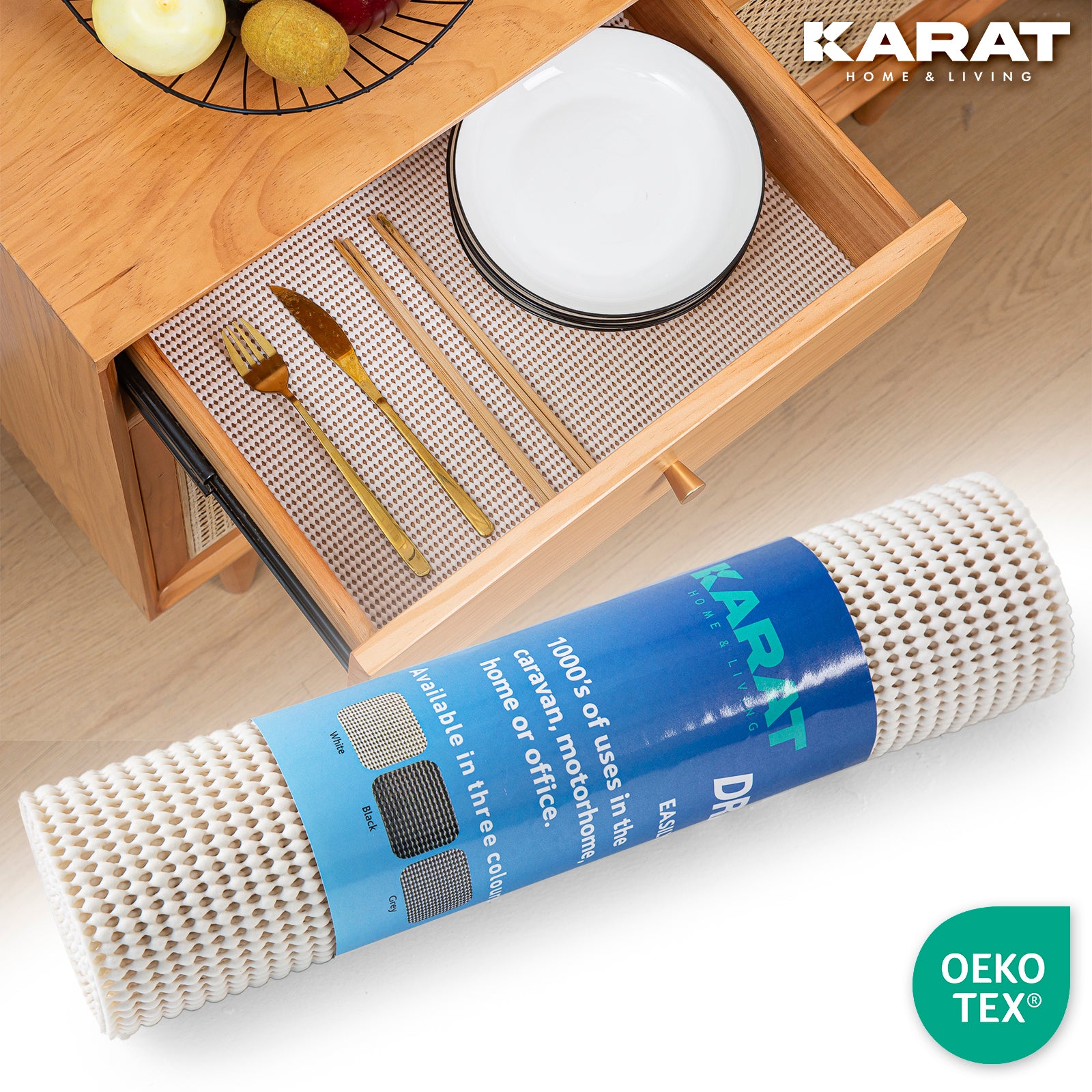 Karat homeliving Schubladenmatte | Pearl | 30 x 150 cm 