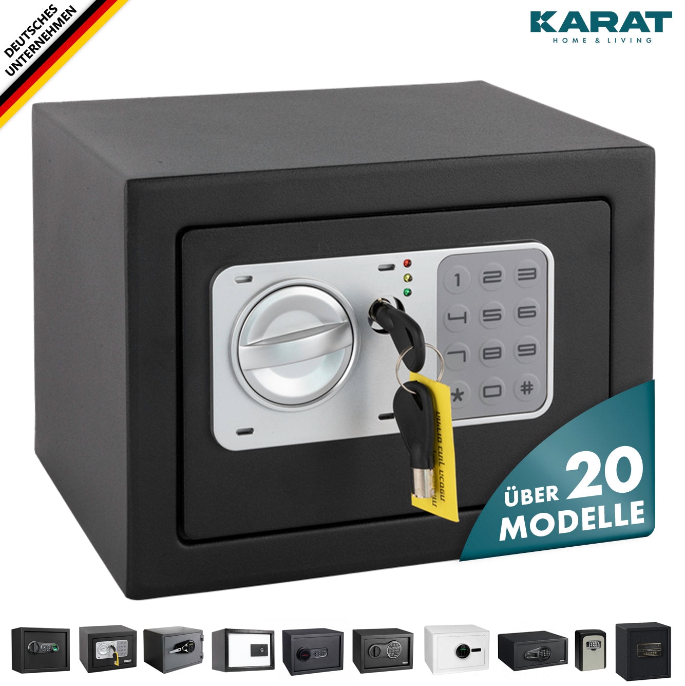 Karat homeliving Tresor | Zuverl&auml;ssiger Schutz und stilvolle Aufbewahrung | Cortez 