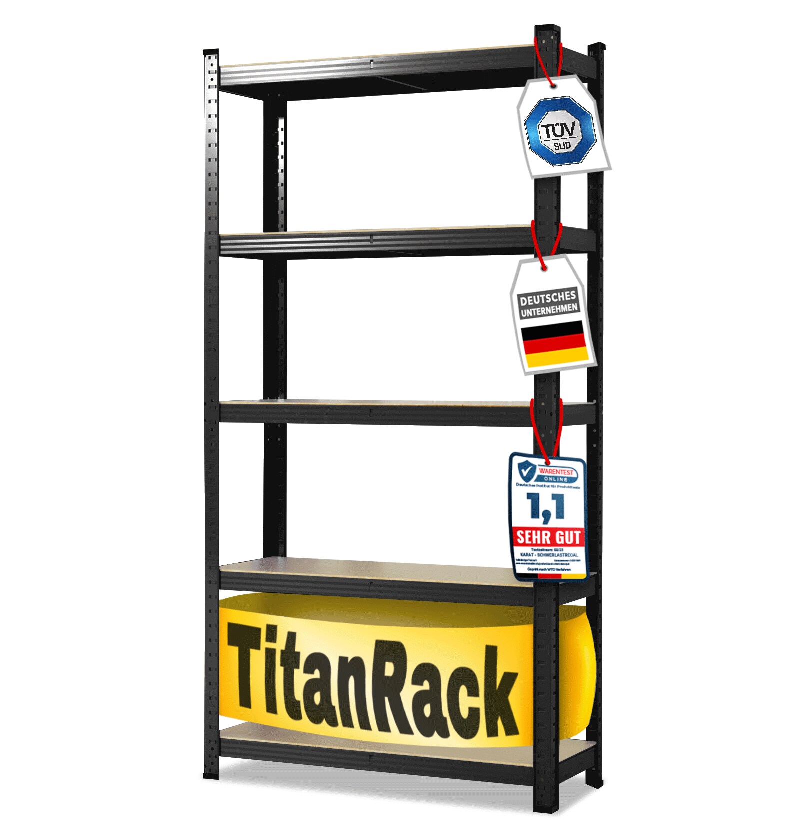 karatcommercial Schwerlastregal | Schwarz 
