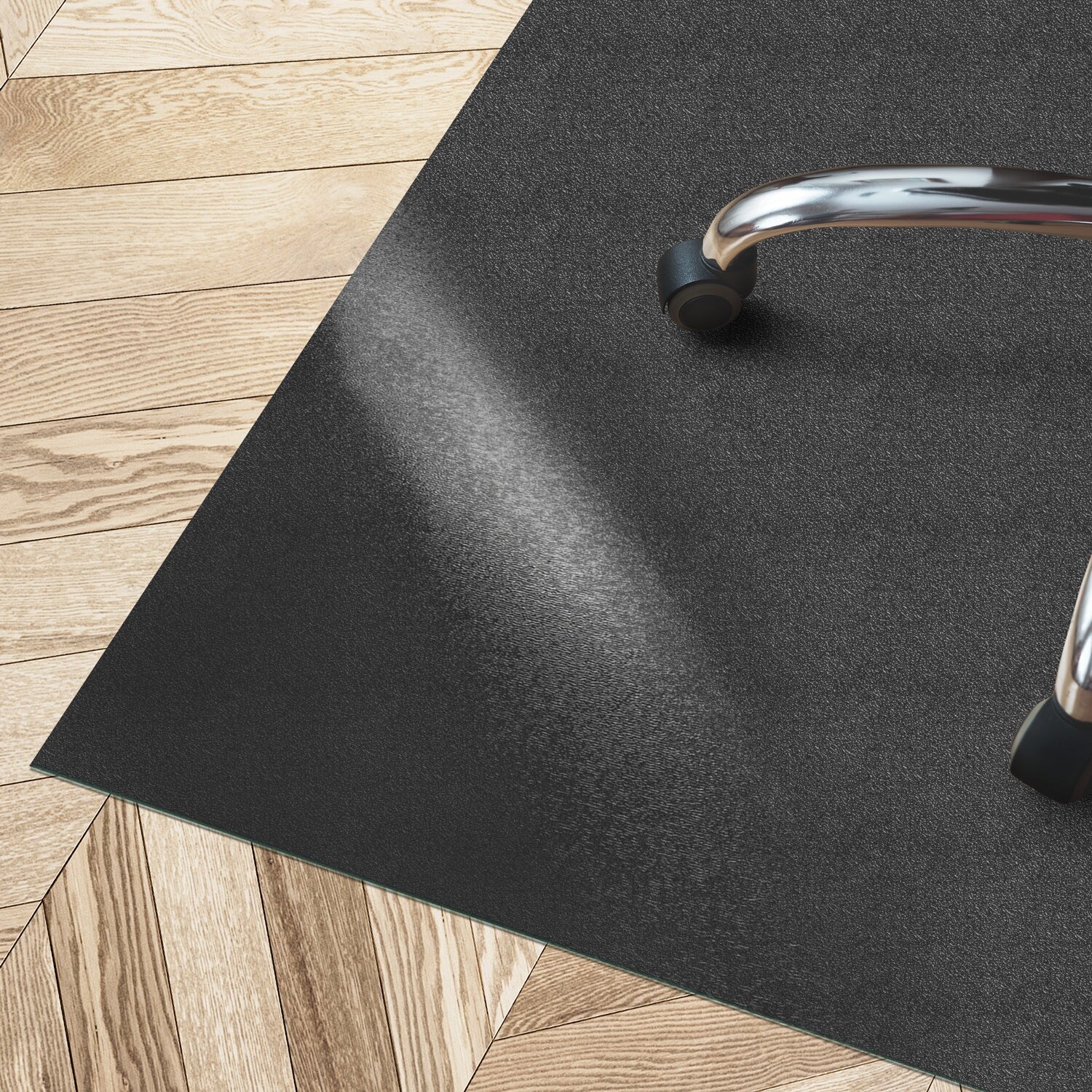 floordirekt Bodenschutzmatte mit abgeschrägter Kante    Kleopatra   Schwarz