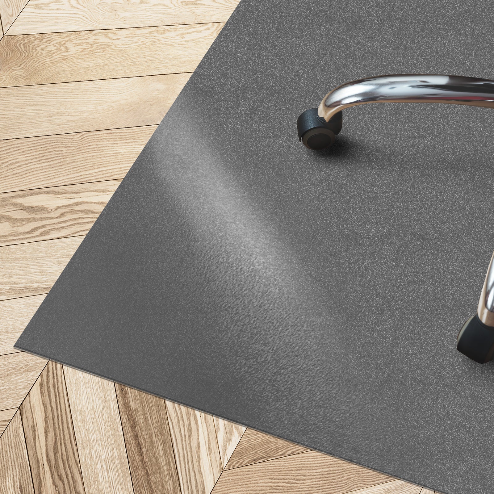 floordirekt Bodenschutzmatte mit abgeschr&auml;gter Kante |  Kleopatra | Dunkelgrau 