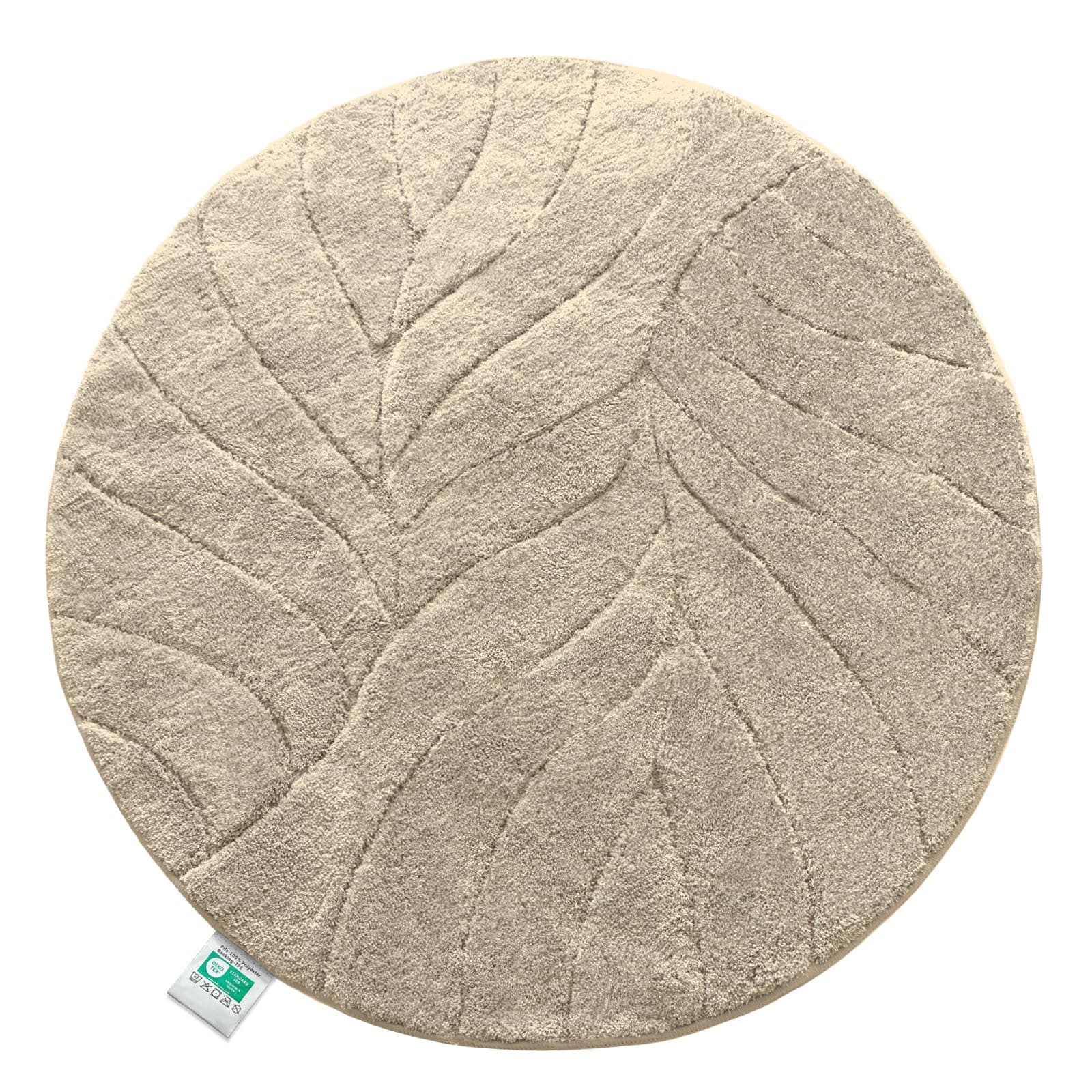 Floordirekt Badematte | Maris | Badteppich in Rund | Ivory 