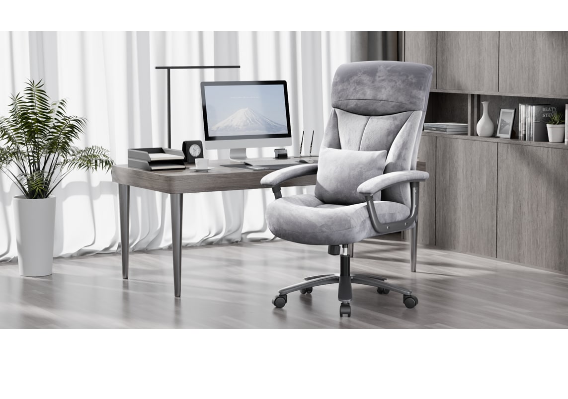 Happy Home Chefsessel LY006-GRA -Schwarz-Grau 