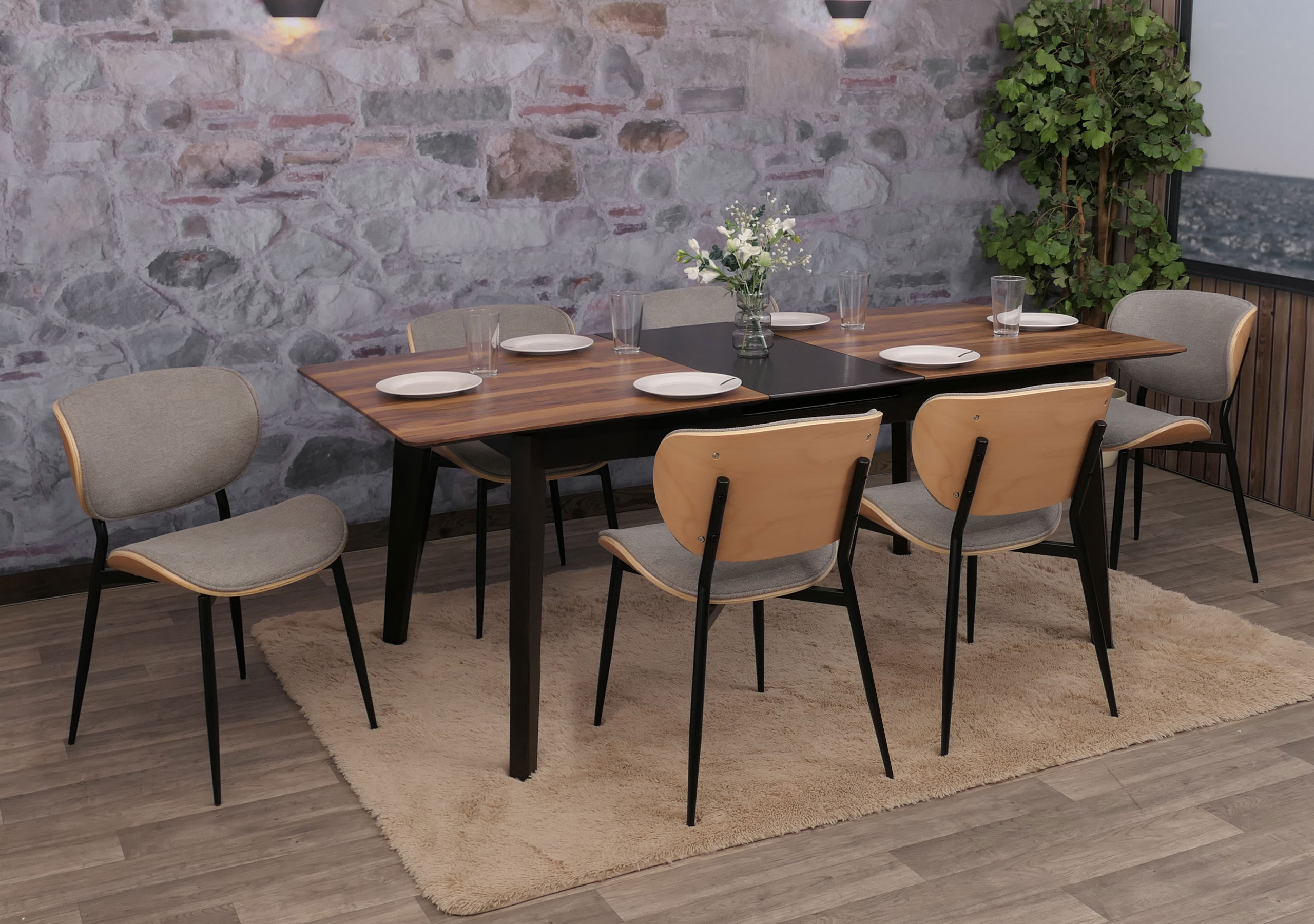 6er-Set Esszimmerstuhl MCW-O45, Bugholz Stoff (370g/m&sup2;) &Ouml;ko-Tex MVG-zertifiziert ~ natur, hellgrau 