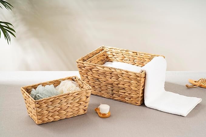 ECHTWERK Aufbewahrungskorb aus Wasserhyazinthe, 3er Set