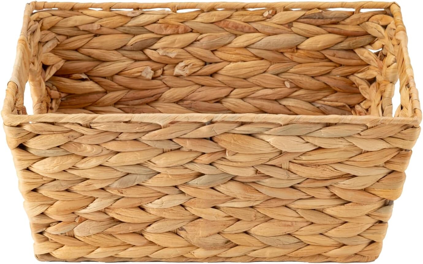 Aufbewahrungskorb aus Wasserhyazinthe, 35 x 25 x 16 cm