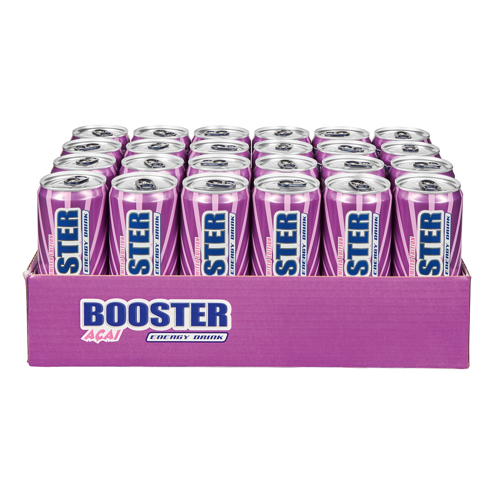 Booster Energy Drink Acai 0,33 Liter Dose, 24er Pack - Bild 1