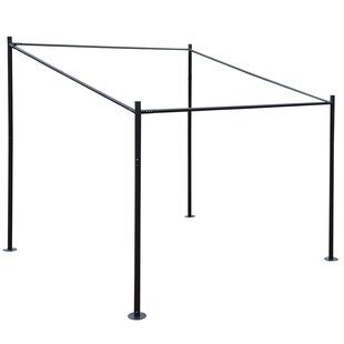 Pergola-Gestell MCW-A22, Anbaupergola Garten Pavillon Terrassenüberdachung Gestänge, Stahl 3x3m 