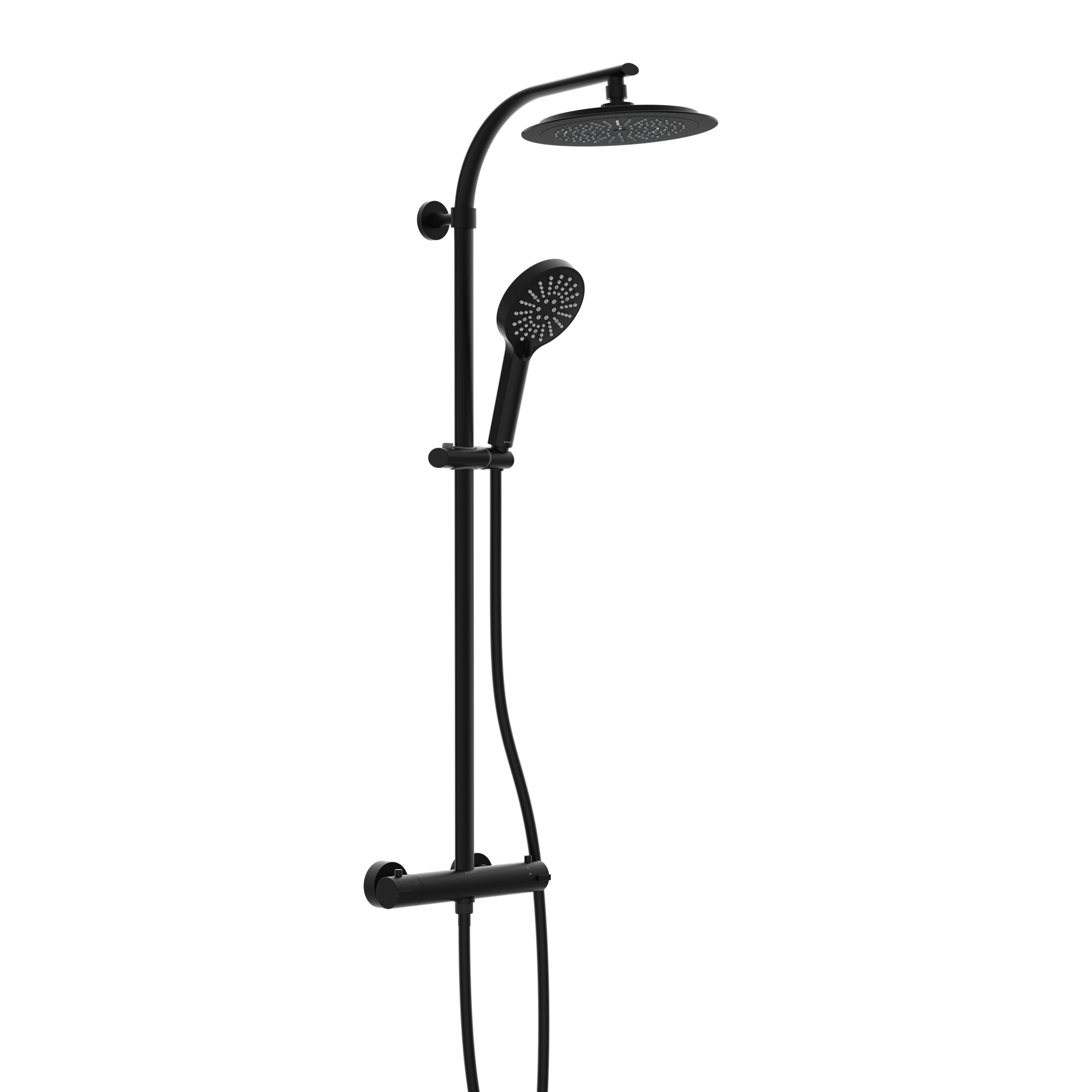 MADURA FRESH &Uuml;berkopfbrause-Set, Schwarz matt 