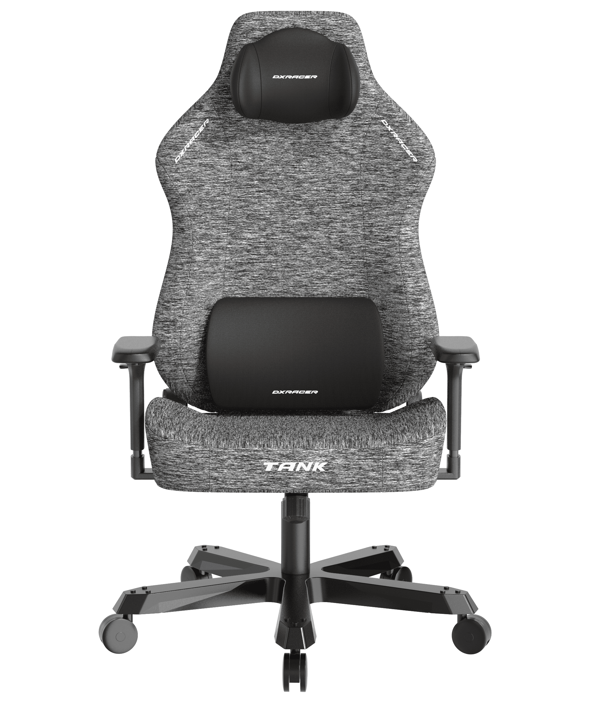 DXRacer Gaming Stuhl, GC/XXLTM23FBE/G, TANK Serie, Stoffbezug grau meliert, 180kg 