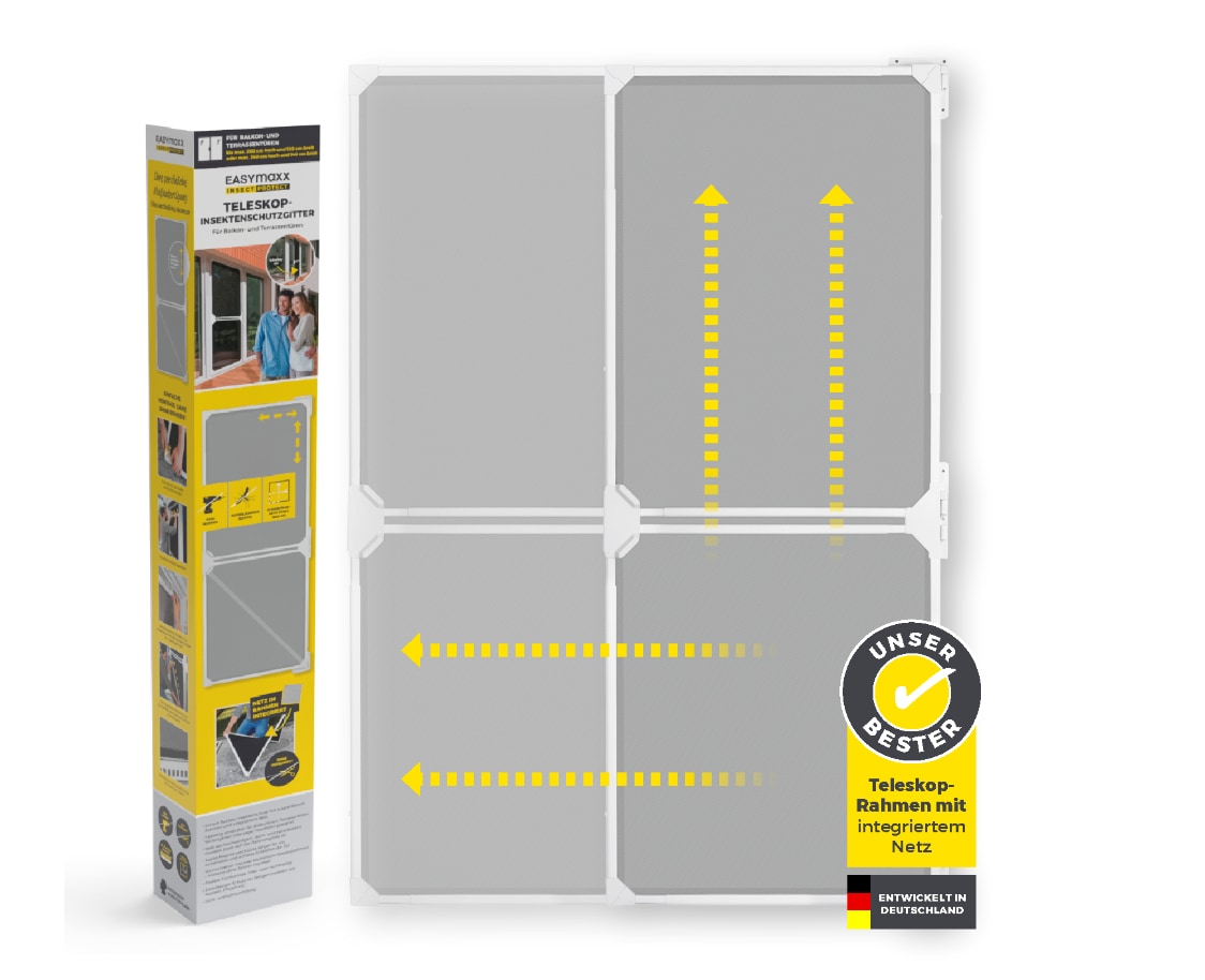 EASYmaxx Moskitonetz Magic Fit 115x270cm wei&szlig; - Bild 1