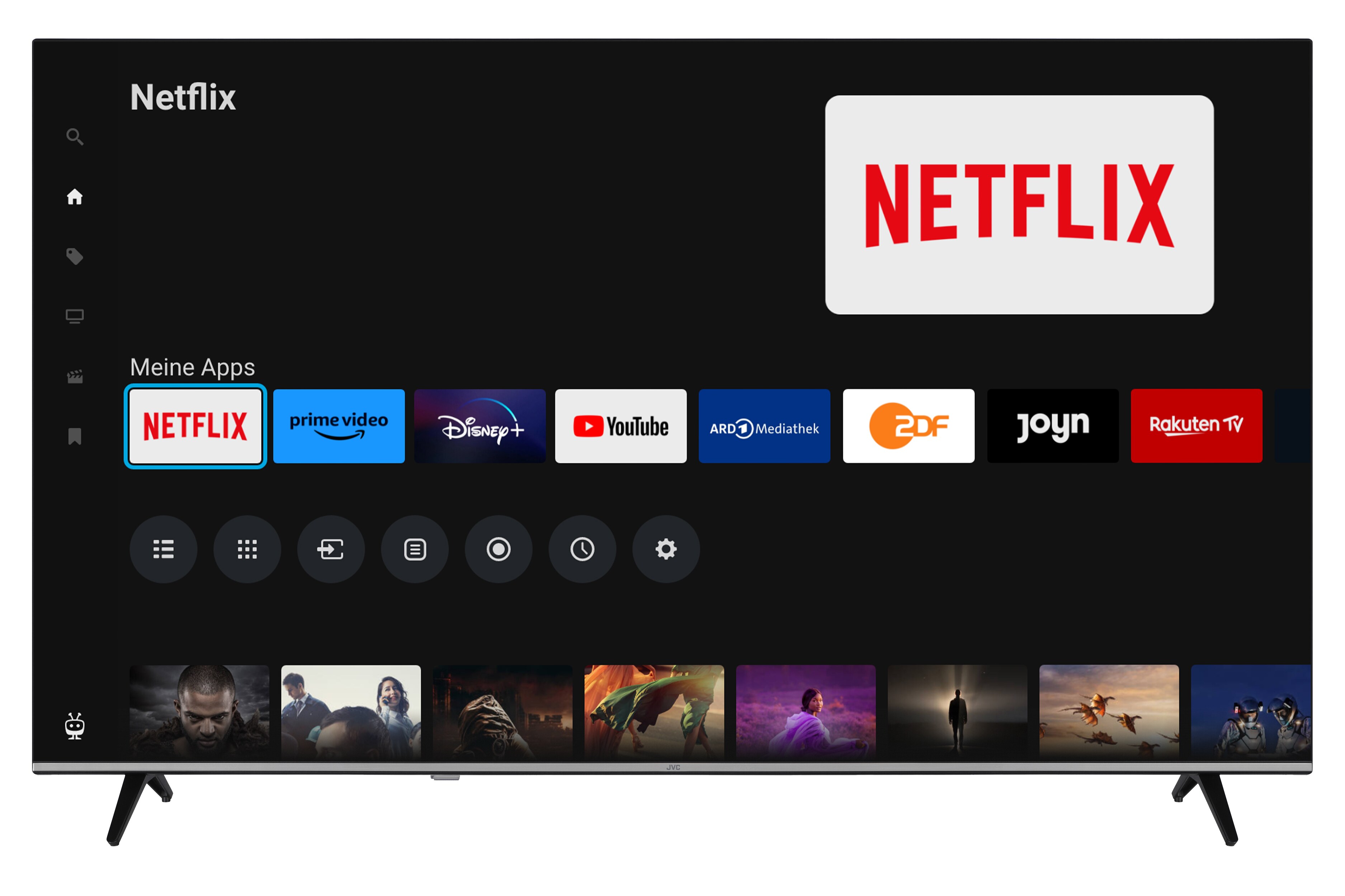 JVC LT-65VU7555 65 Zoll Fernseher / Smart TV Powered by TiVo 4K UHD / Dolby Vision HDR, Dolby Atmos und Triple-Tuner 