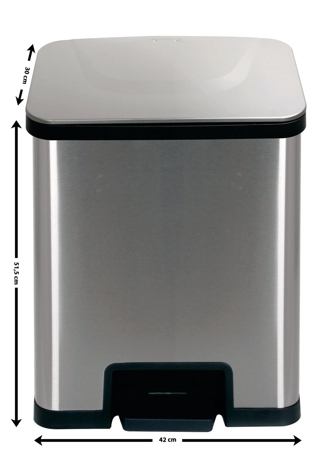 Tretabfalleimer "POWERSTEP" 38L - INOX 