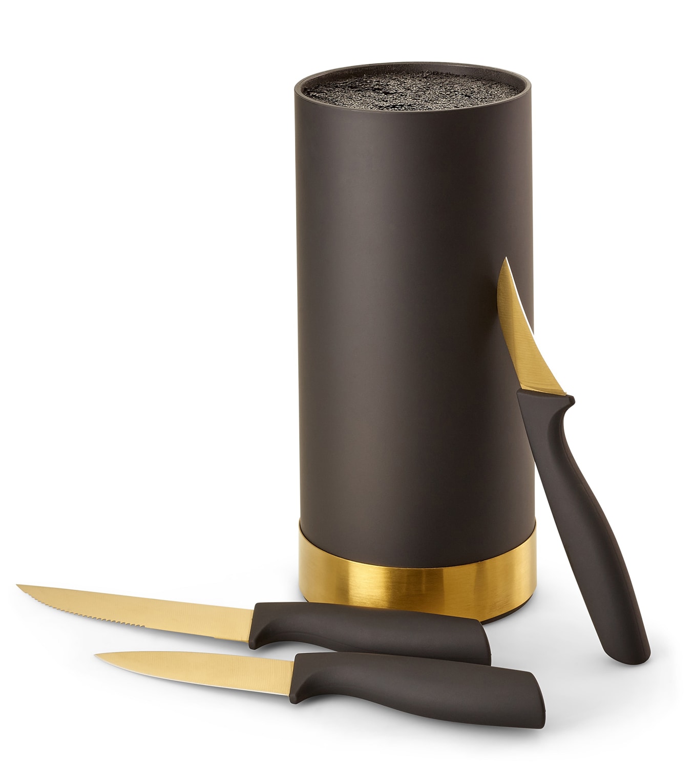 K&uuml;chenmesser Set 4tlg - gold mattiert 