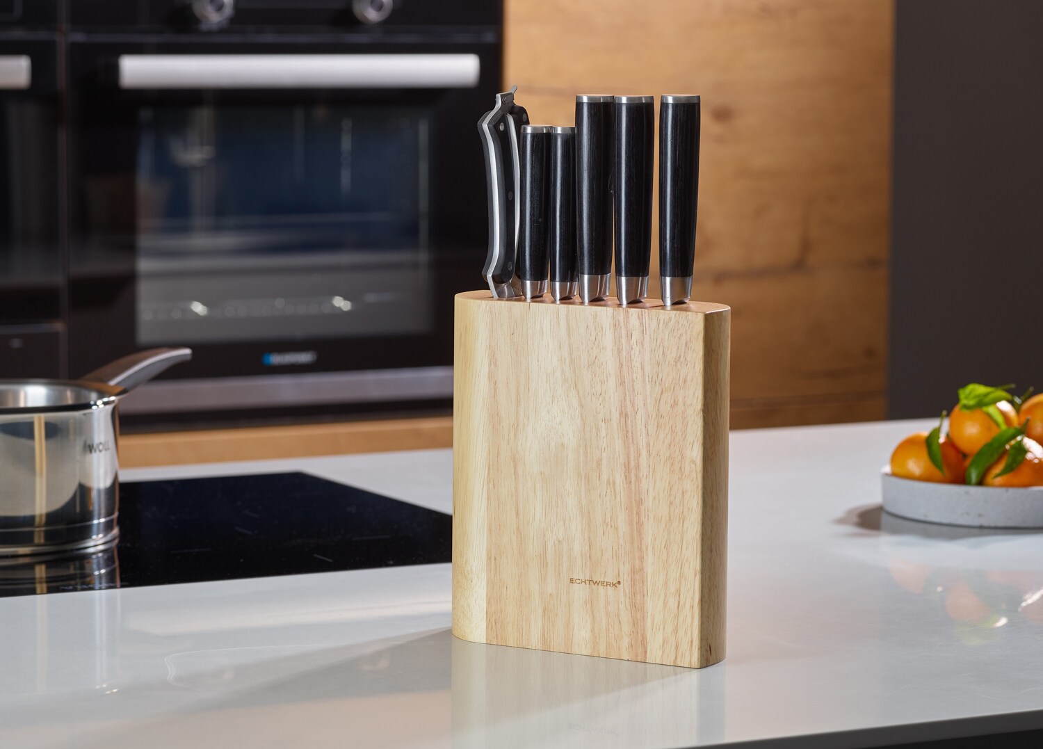 Damast-Messerblock 7tlg inkl. Schere 