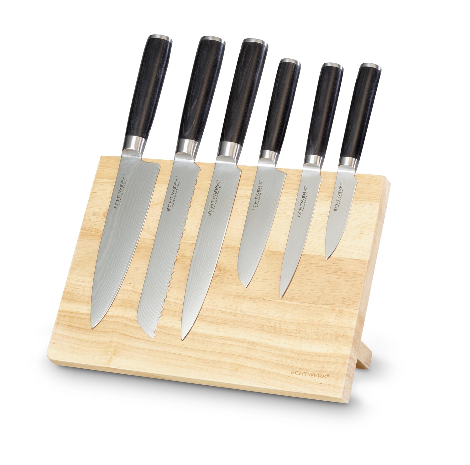 Damastmesser Set 7tlg, inkl Messerblock