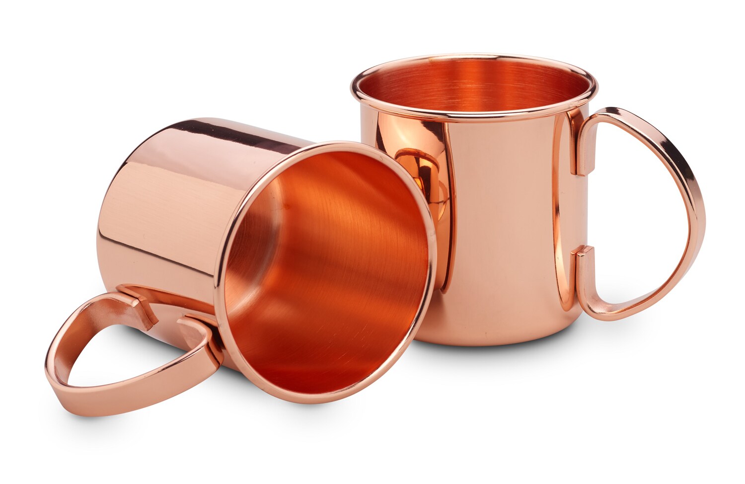 Moscow&nbsp;Mule Becher Set 2tlg aus Edelstahl, glatt 