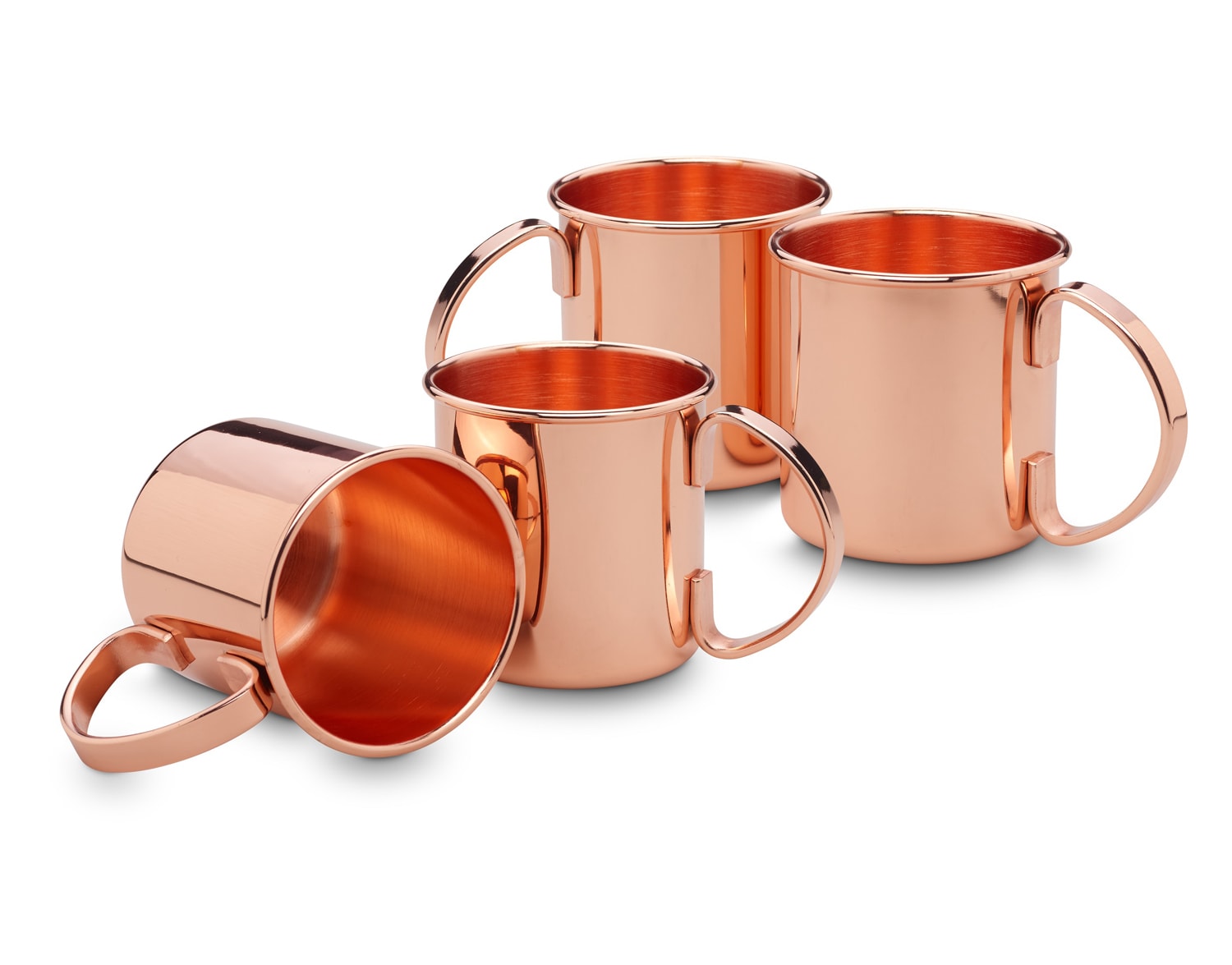 Moscow&nbsp;Mule Becher Set 4tlg aus Edelstahl, glatt 