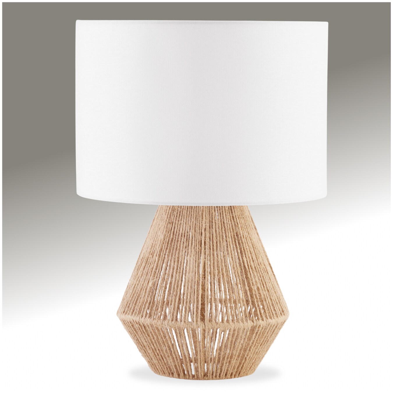 tectake&reg; Tischleuchte, Boho-Stil, blendfreies Licht, 60 W, Gro&szlig;er Lampenschirm aus Stoff, 32 x 45 cm 