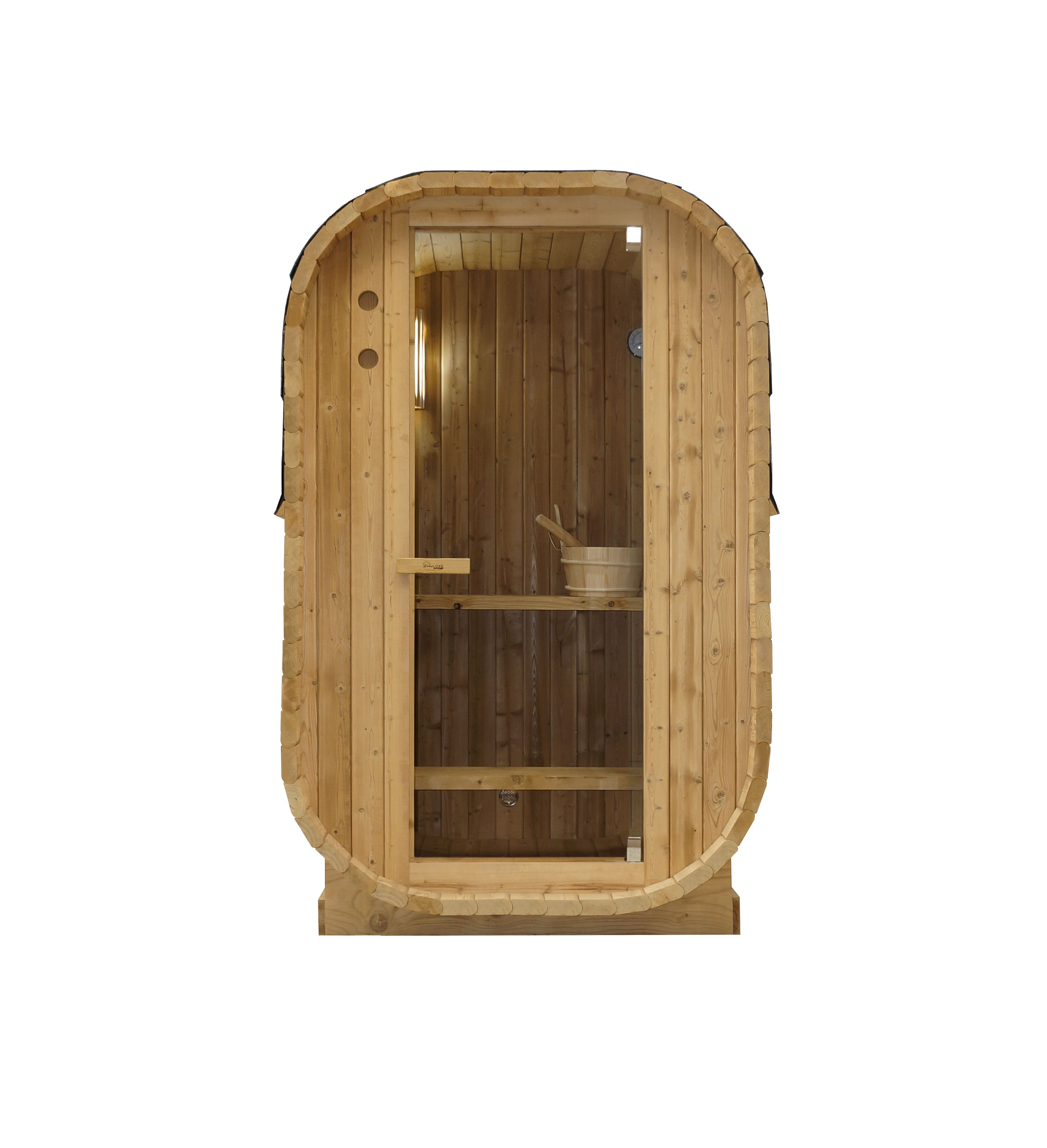 LINDHOLM Au&szlig;enSauna f&uuml;r 1-2 P. 128,2x120x194 cm (Bausatz) 