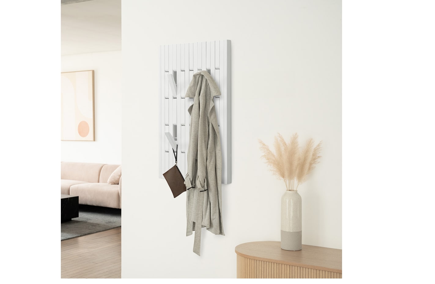 Home Deluxe Gardrobenpaneel Wei&szlig; QUEST - 55 x 4 x 105cm 