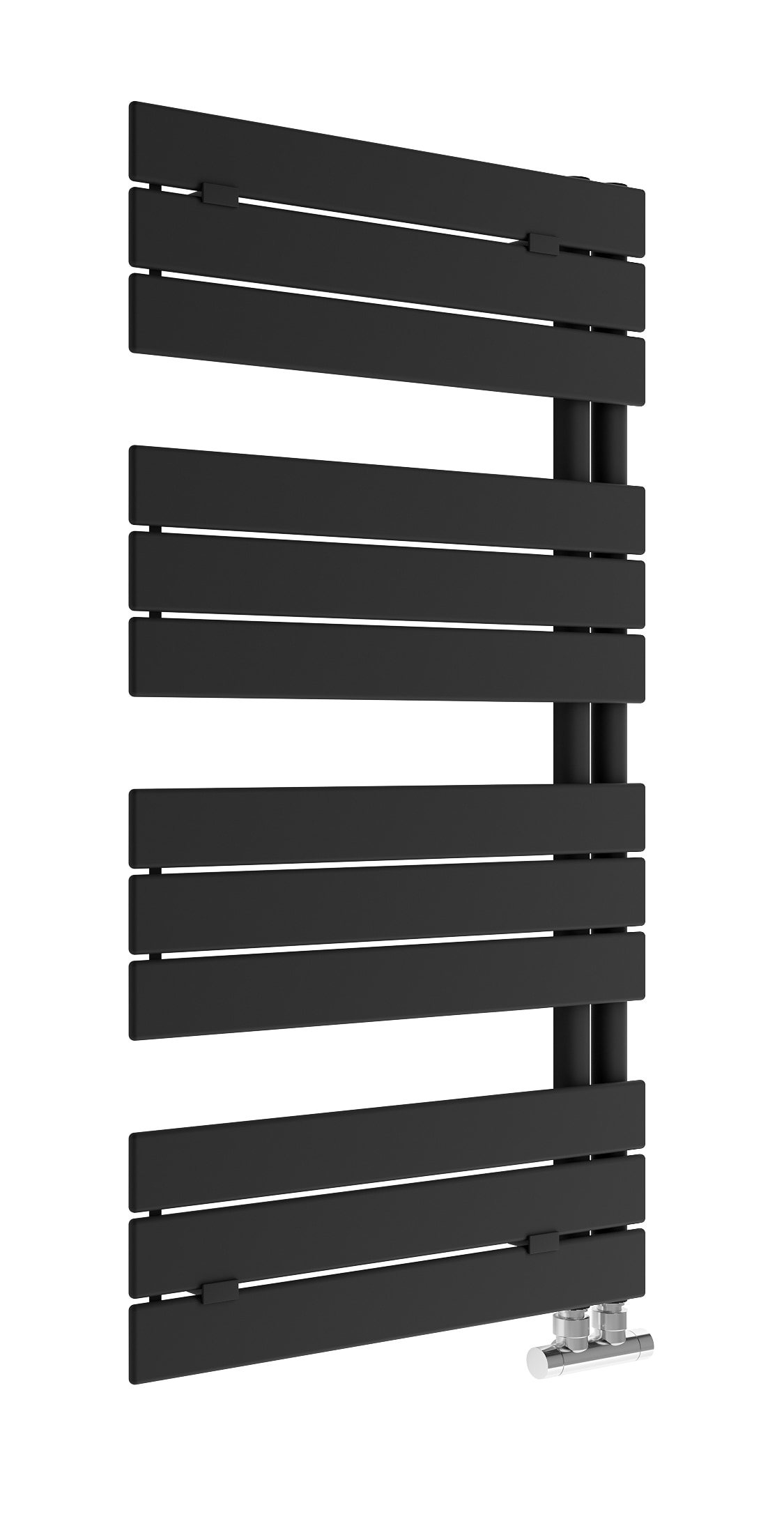 Badezimmer-Heizk&ouml;rper Arezzo, Mattschwarz, 120x60cm 
