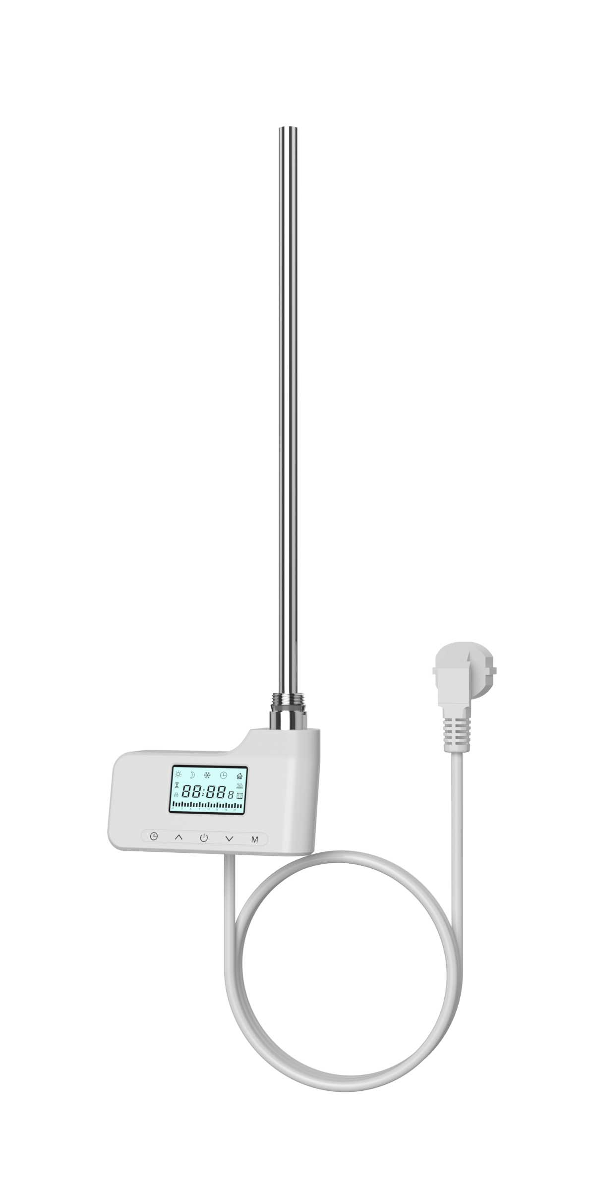 Heizstab 700W  mit digital Thermostat wei&szlig; 