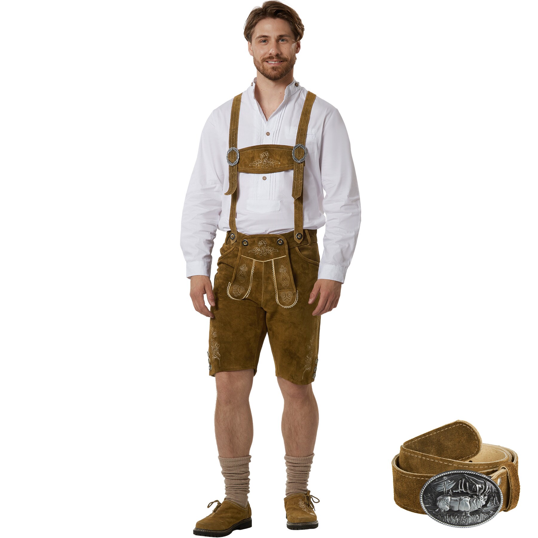 tectake&reg; Kurze Lederhose Jakob 