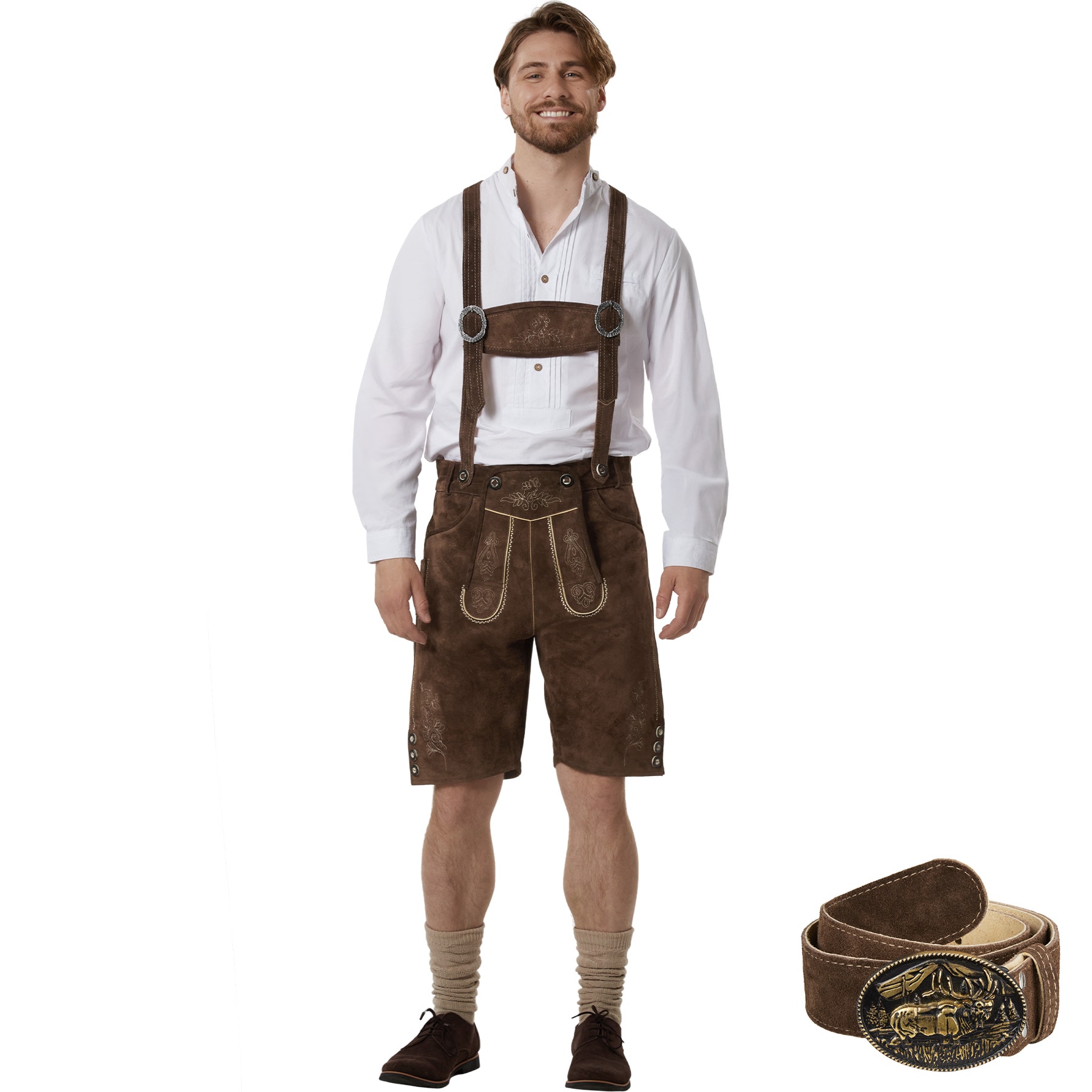 tectake&reg; Kurze Lederhose Jakob 