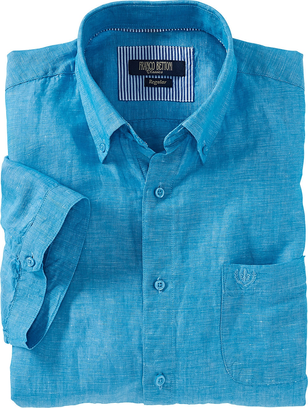Franco Bettoni Herren Leinen-Baumwollhemd 