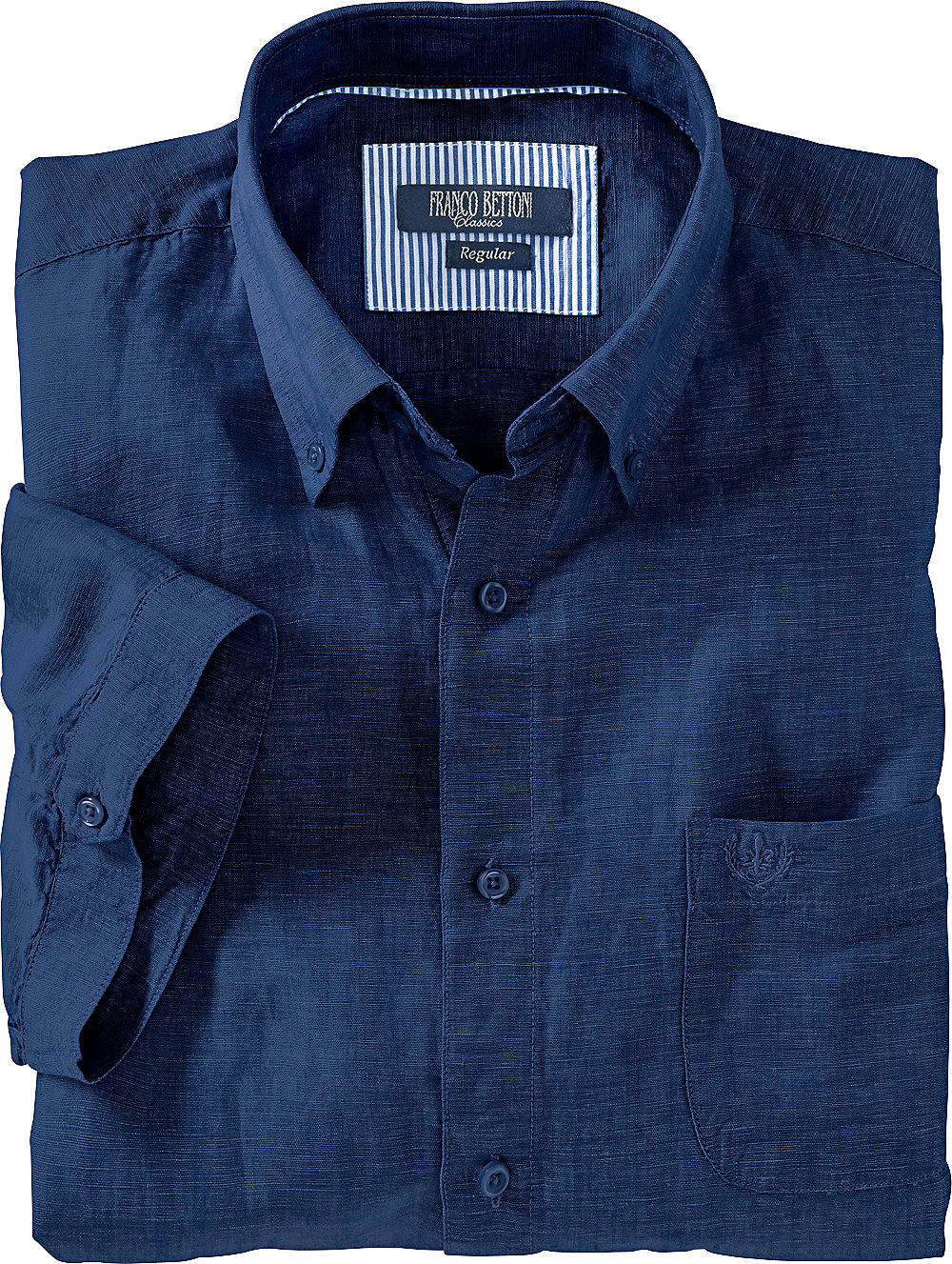 Franco Bettoni Herren Leinen-Baumwollhemd 