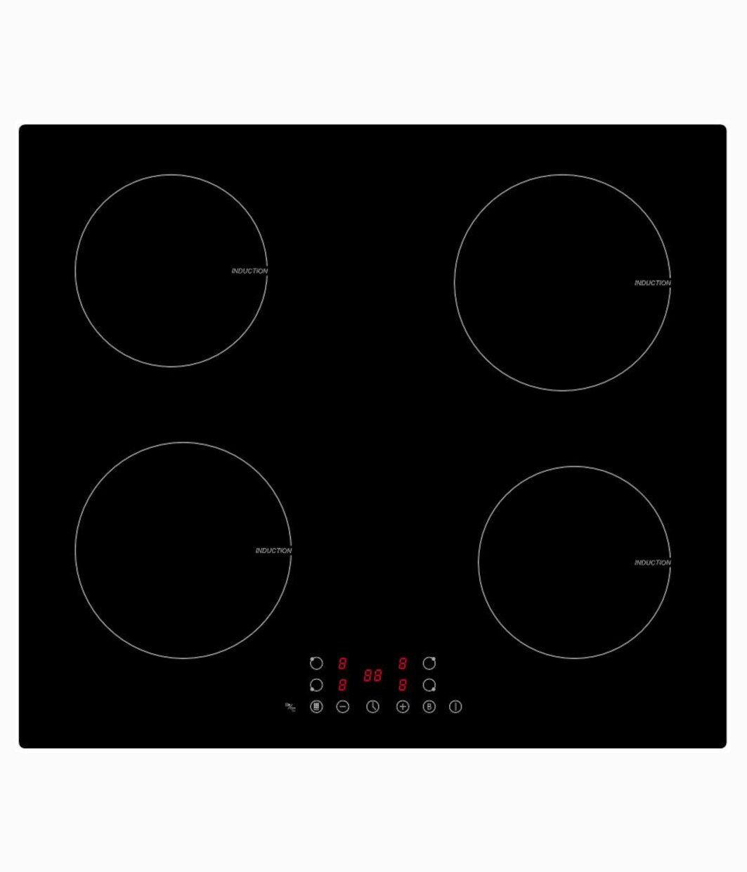 Induktionskochfeld IF4BG - 4 Zonen, Glaskeramik, Touch Control, Warmhaltefunktion und Kindersicherung 