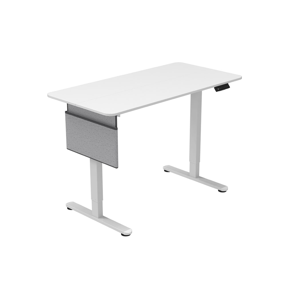 Home Deluxe H&ouml;henverstellbarer Schreibtisch ELMO Wei&szlig; 120 x 60 cm ohne PC-Halterung 