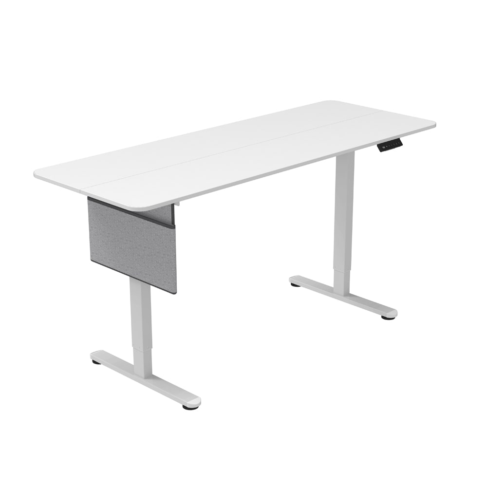 Home Deluxe H&ouml;henverstellbarer Schreibtisch ELMO Wei&szlig; - 160 x 80 cm mit PC-Halterung 