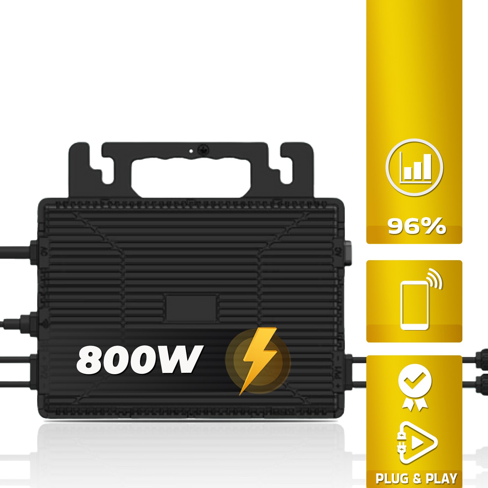 Astro-E  Mikro-Wechselrichter 800 W TM-L800Mi für Balkonkraftwerk, IP67 wetterfest, Plug-&-Play Installation, 2 MPPT, Bluetooth & WIFI, Micro Inverter