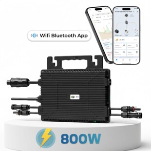 Astro-E  Mikro-Wechselrichter 800 W TM-L800Mi für Balkonkraftwerk, IP67 wetterfest, Plug-&-Play Installation, 2 MPPT, Bluetooth & WIFI, Micro Inverter 