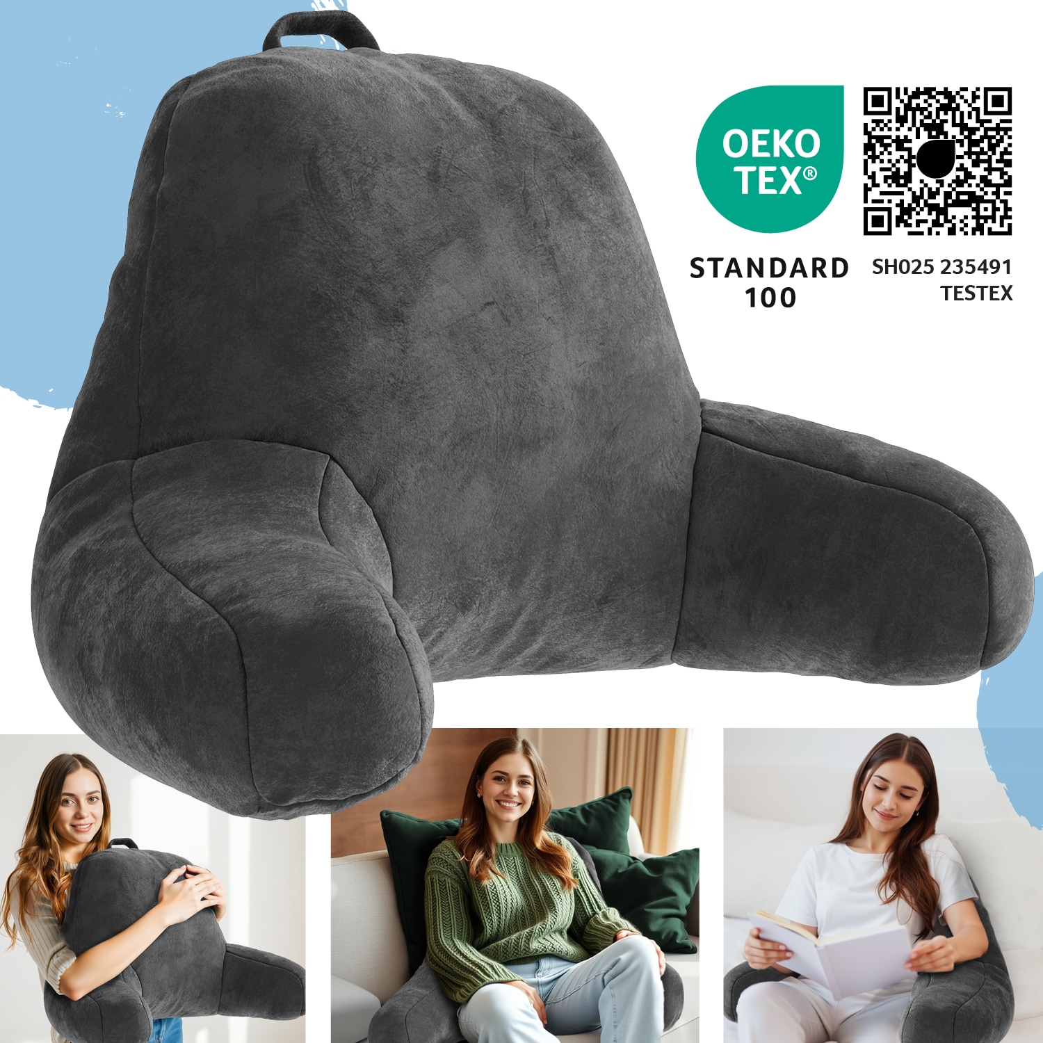 R&uuml;ckenkissen mit Armlehnen 