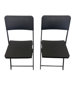 Sedex 2er Set Klappstuhl Mila Schwarz/Anthrazit 